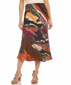 Karen Kane Bias Cut Midi Skirt Clothing