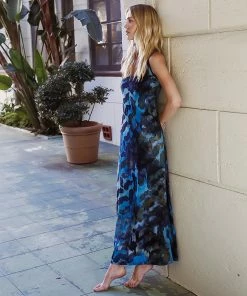 Karen Kane Dresses Side Slit Maxi Dress