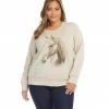 Karen Kane Plus Size Horse Print Sweatshirt