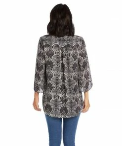 Karen Kane Bracelet Sleeve Asymmetric Top Clothing