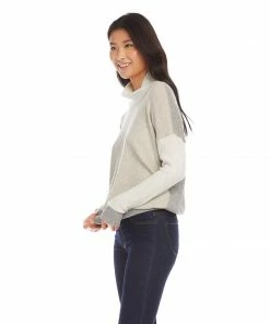 Karen Kane Petite Size Colorblock Turtleneck Top