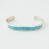 Karen Kane Sterling Silver Turquoise Inlay Cuff Bracelet