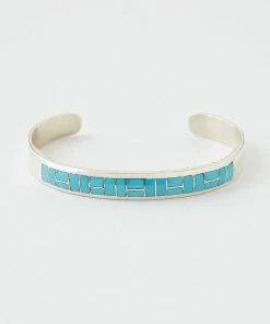 Karen Kane Sterling Silver Turquoise Inlay Cuff Bracelet