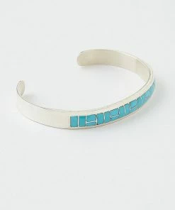 Karen Kane Sterling Silver Turquoise Inlay Cuff Bracelet