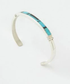 Karen Kane Onyx & Turquoise Inlay Cuff Bracelet Accessories