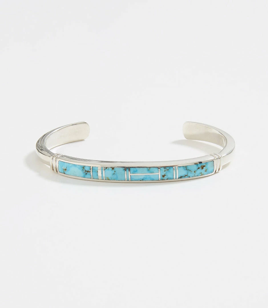 Karen Kane Kingman Turquoise Inlay Cuff Bracelet