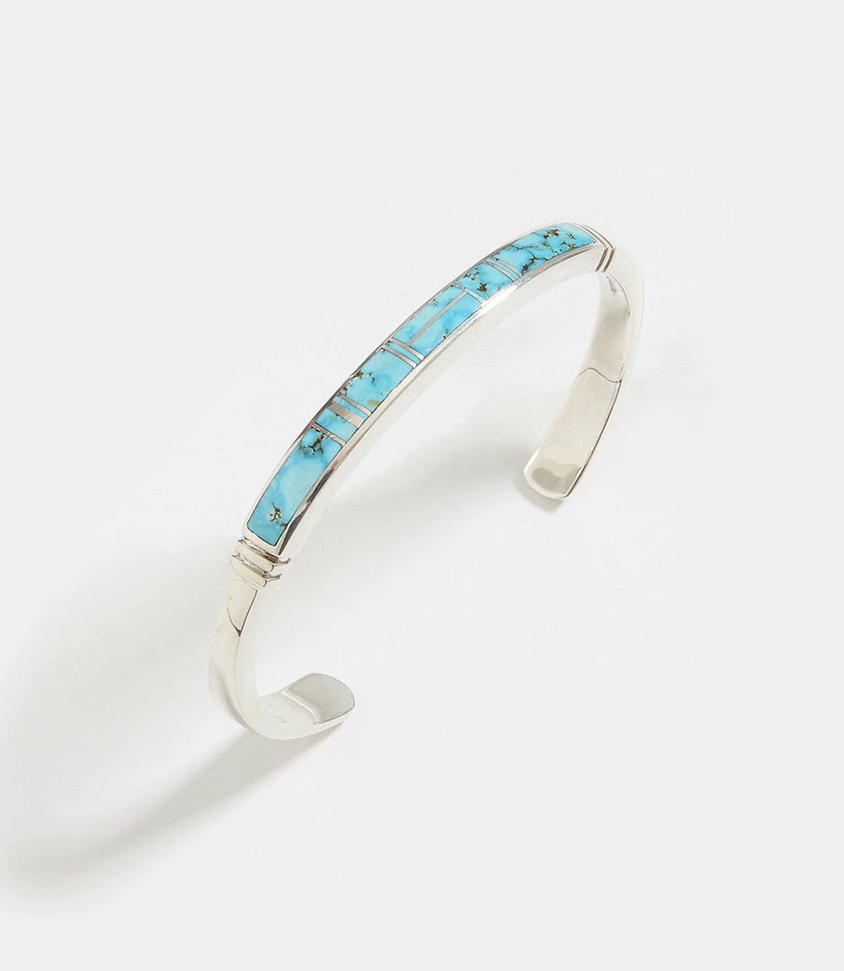Karen Kane Kingman Turquoise Inlay Cuff Bracelet