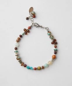 Karen Kane Accessories Beaded Turquoise And Jasper Bracelet