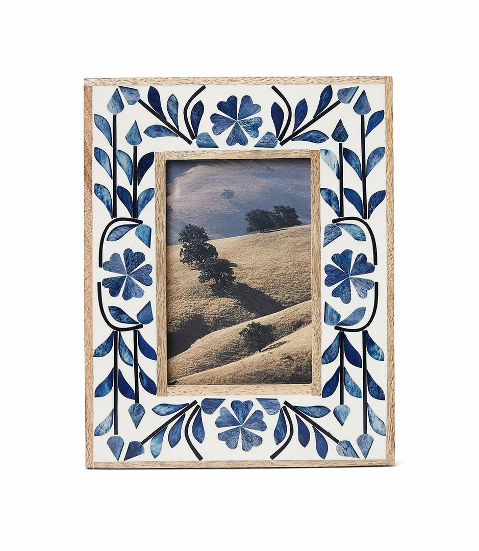 Karen Kane Indigo Floral Picture Frame Home