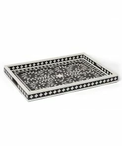 Karen Kane Handcrafted Mosaic Bone Tray Home