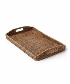 Karen Kane Large Rattan Tray