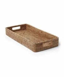 Karen Kane Small Rattan Tray Home