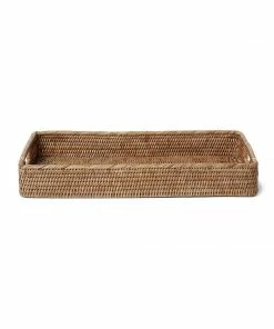Karen Kane Small Rattan Tray Home