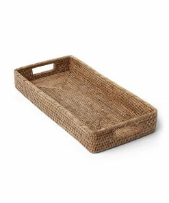 Karen Kane Small Rattan Tray Home