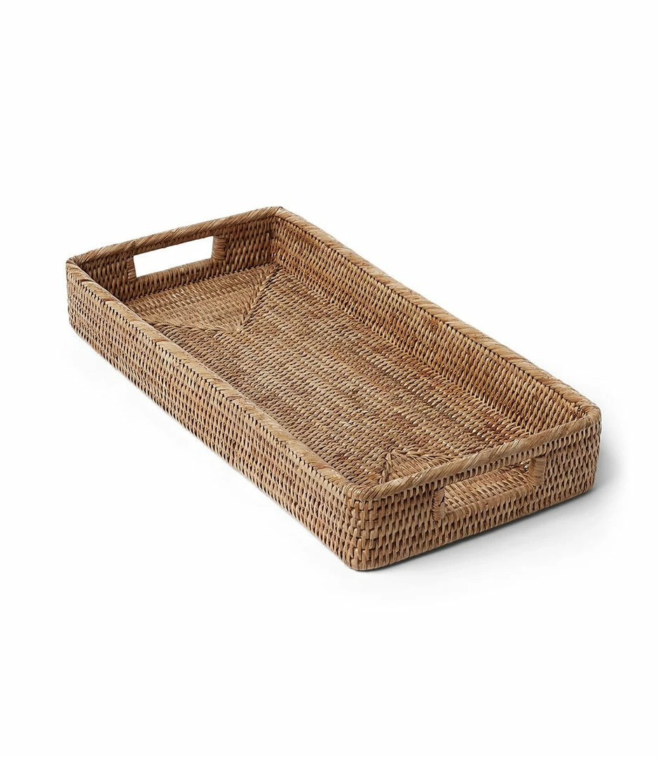 Karen Kane Small Rattan Tray Home