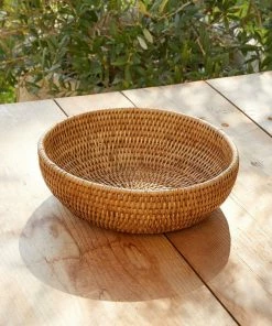 Karen Kane Home Rattan Bowl