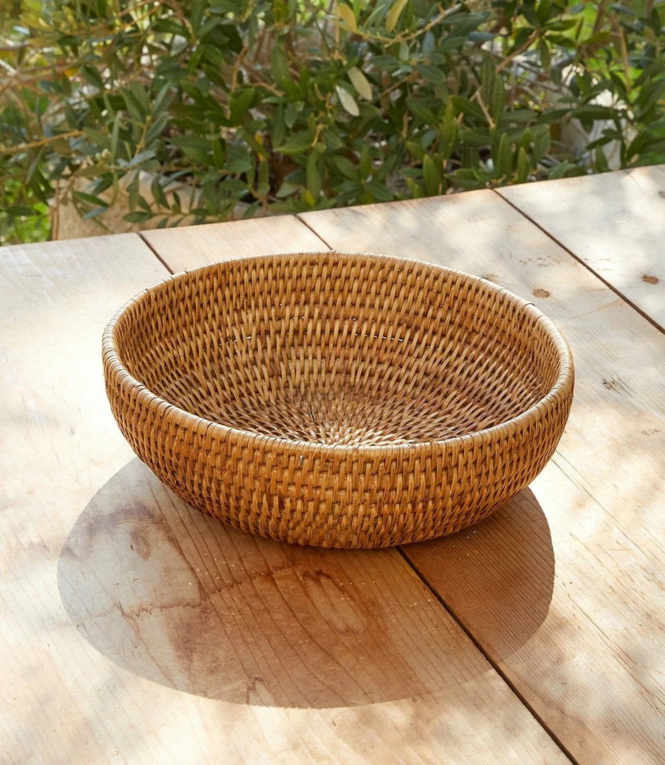 Karen Kane Home Rattan Bowl