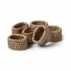 Karen Kane Rattan Napkin Rings, Set Of 6 Home