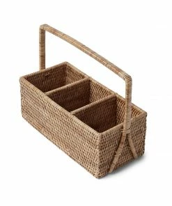 Karen Kane Home Rattan Caddy