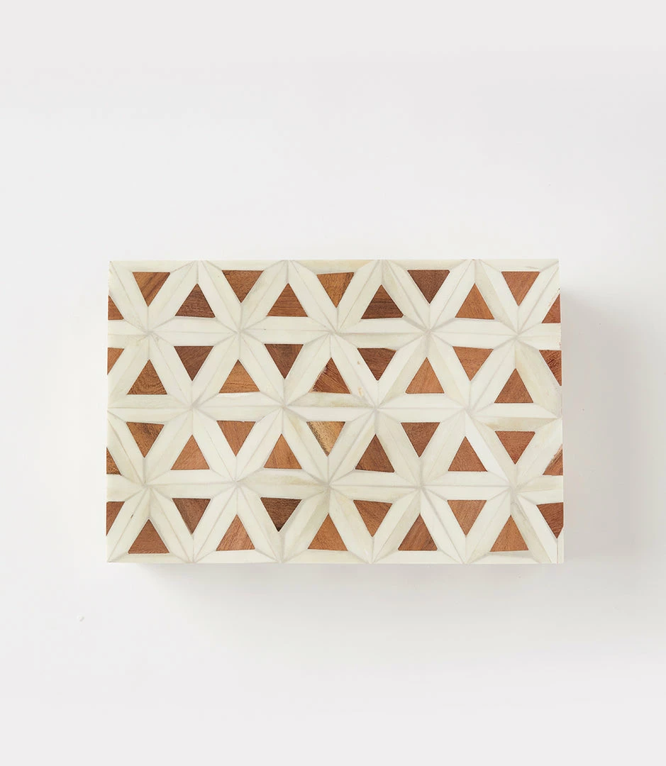 Karen Kane Home Wood Inlay Decorative Box