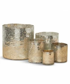 Karen Kane Silver Glass Candleholder/Vase Home