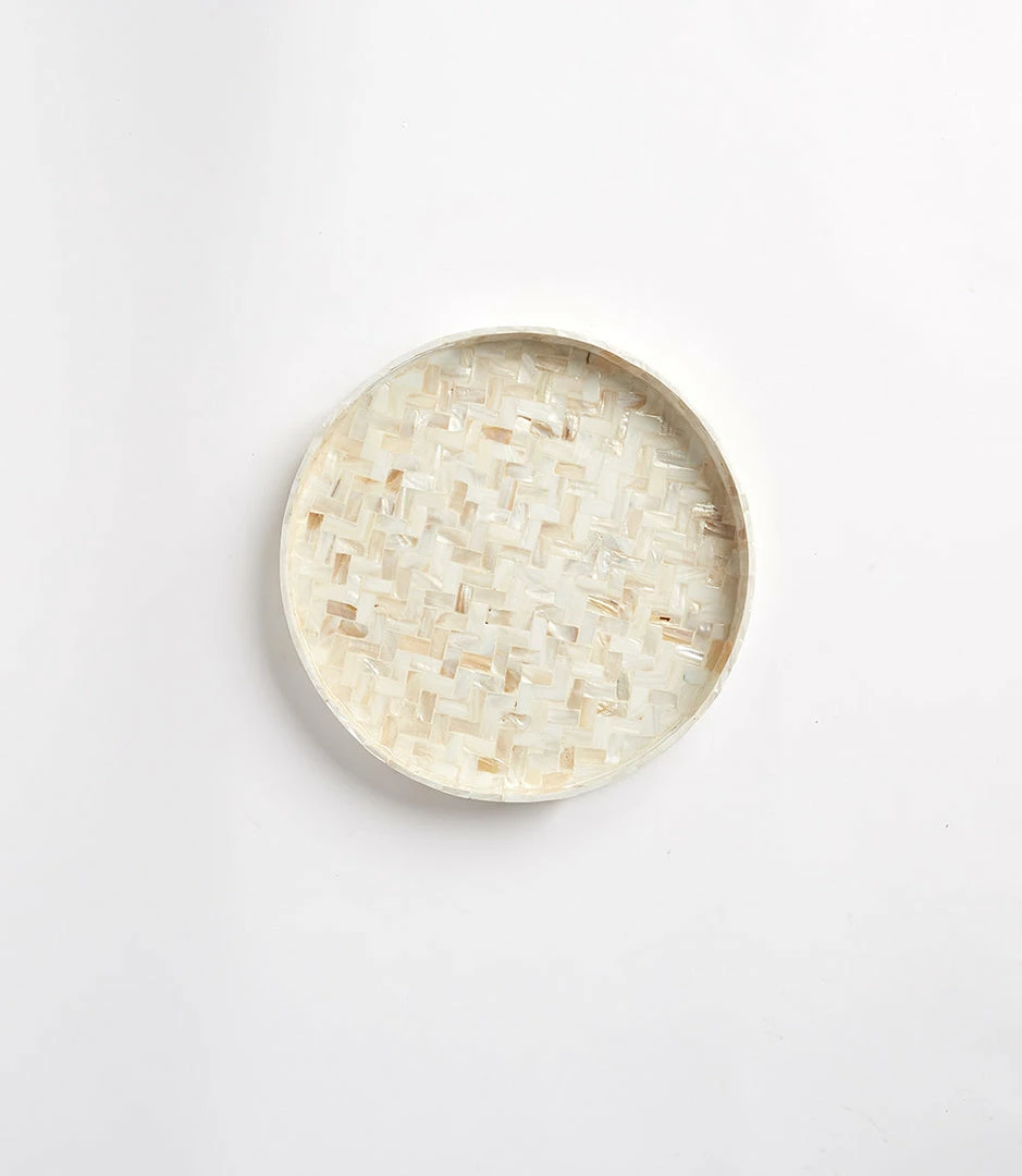 Karen Kane Round Mother Of Pearl Tray