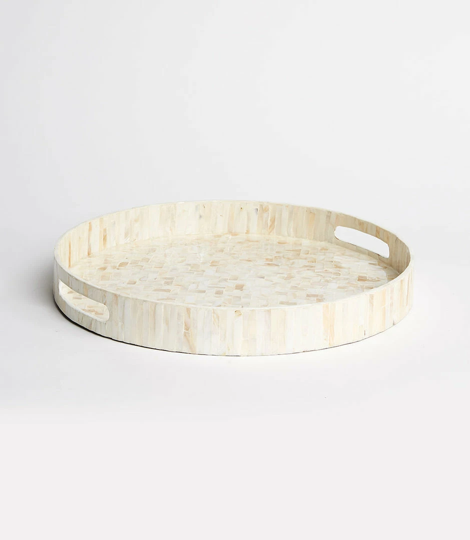 Karen Kane Round Mother Of Pearl Tray