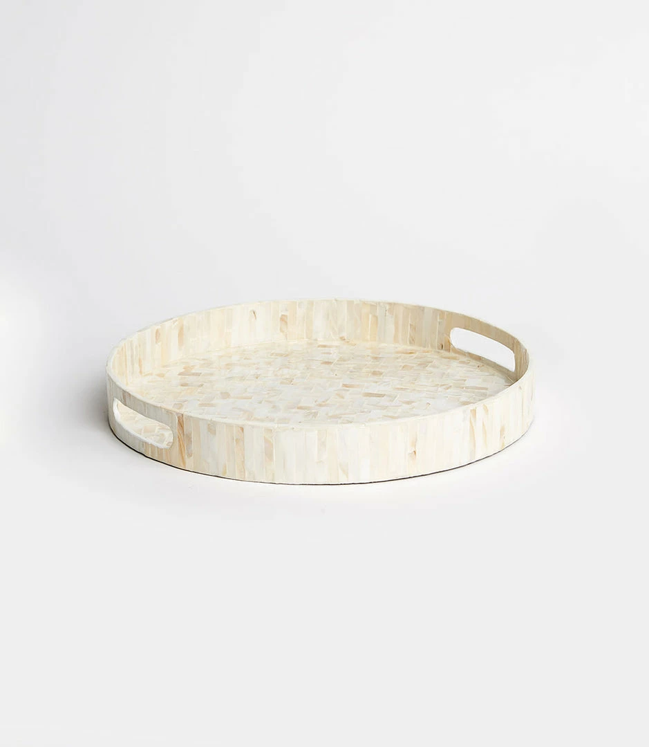 Karen Kane Round Mother Of Pearl Tray