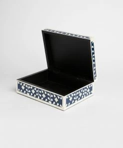 Karen Kane Home Indigo Floral Decorative Box