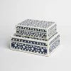 Karen Kane Home Indigo Floral Decorative Box
