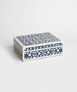 Karen Kane Home Indigo Floral Decorative Box