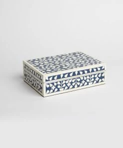 Karen Kane Home Indigo Floral Decorative Box