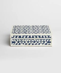 Karen Kane Home Indigo Floral Decorative Box