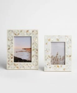 Karen Kane Floral Mother Of Pearl Picture Frame