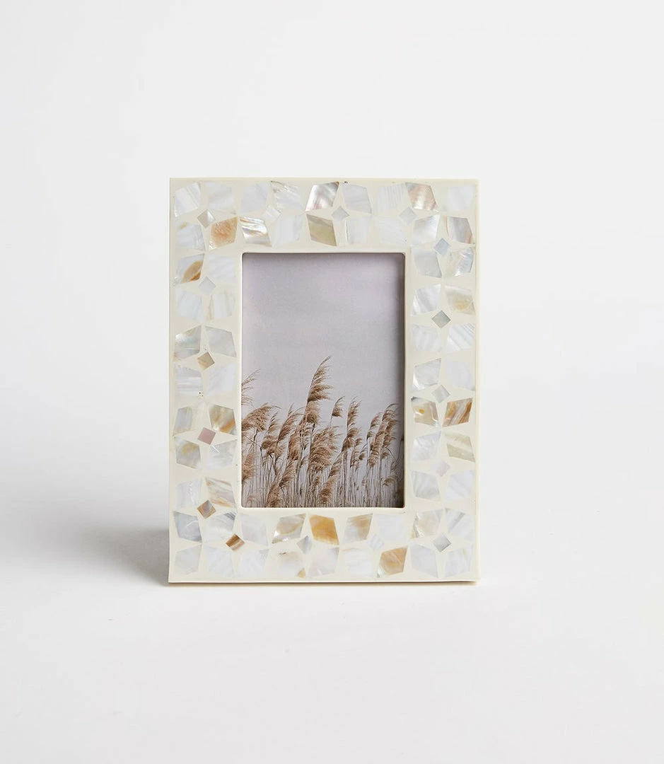 Karen Kane Floral Mother Of Pearl Picture Frame