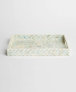 Karen Kane Home Floral Mother Of Pearl Tray