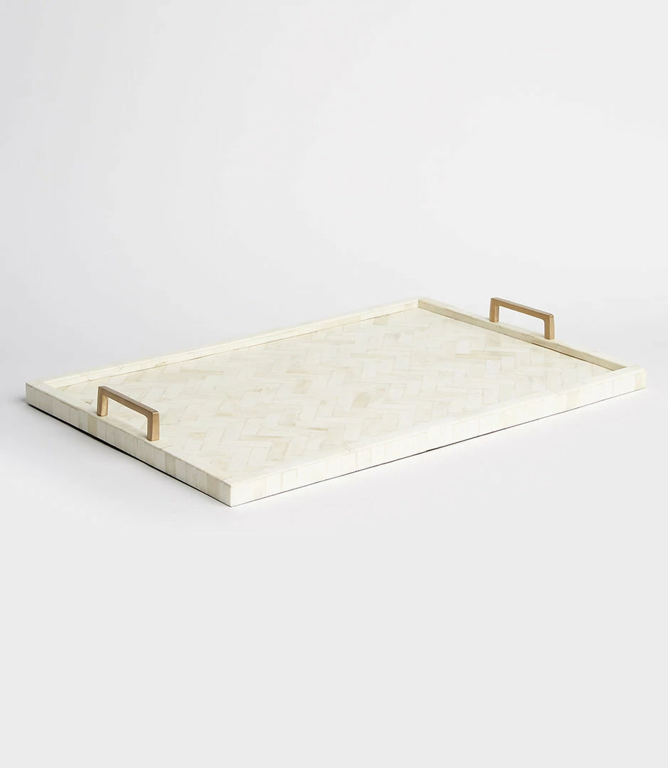 Karen Kane Handcrafted Herringbone Tray