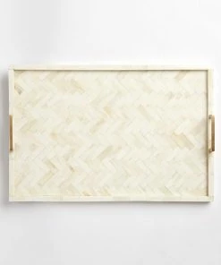 Karen Kane Handcrafted Herringbone Tray
