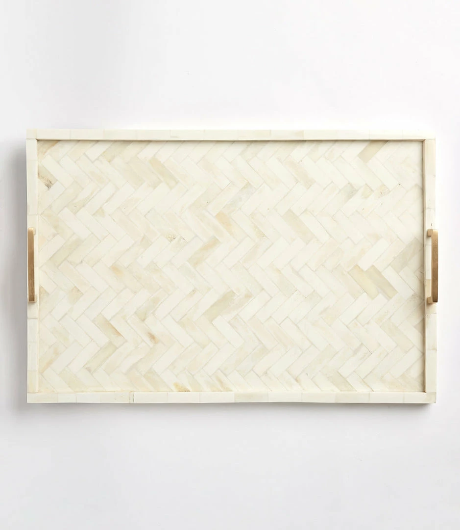 Karen Kane Handcrafted Herringbone Tray