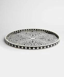 Karen Kane Round Mosaic Bone Tray Home