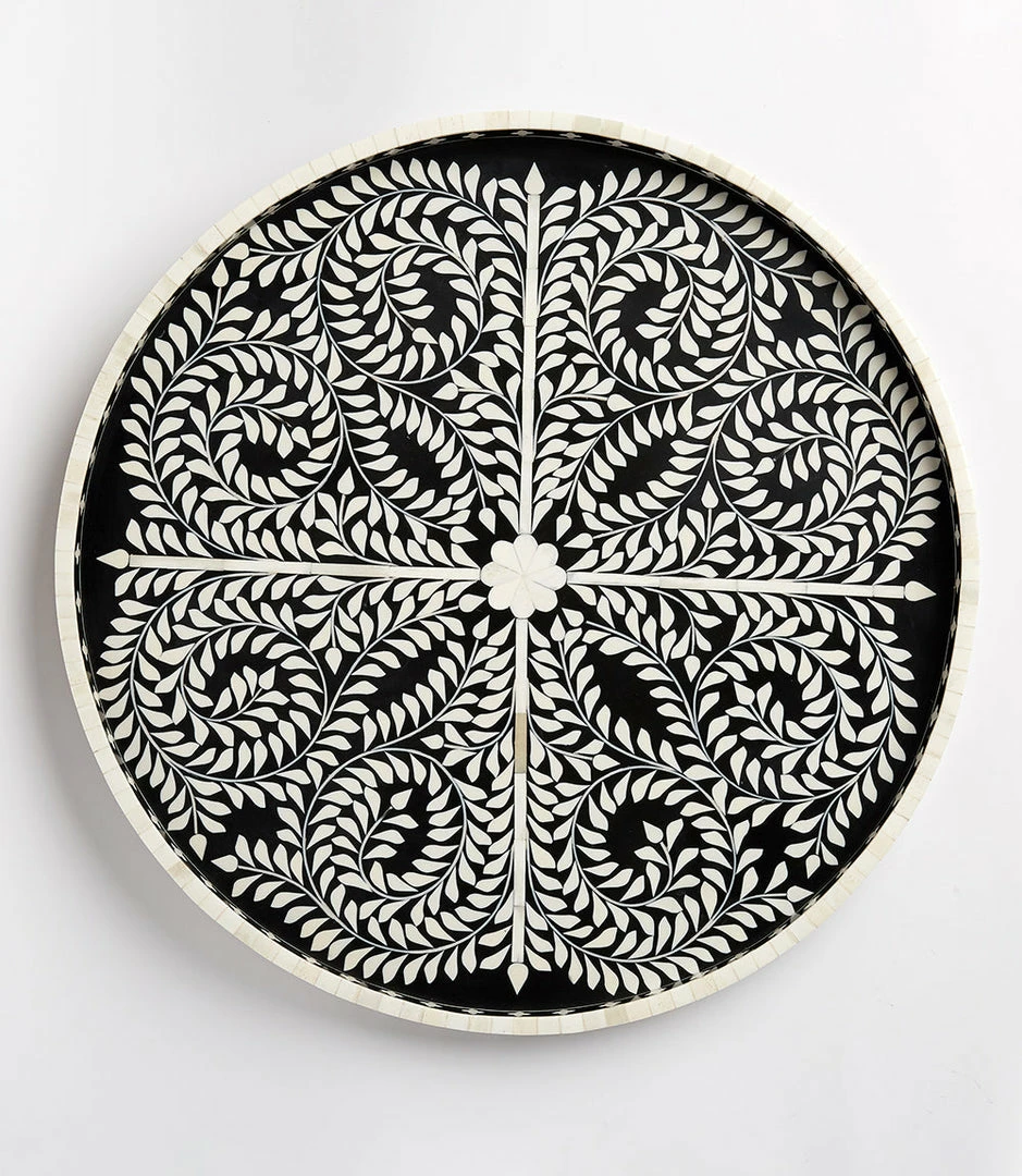 Karen Kane Round Mosaic Bone Tray Home