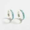Karen Kane Accessories Turquoise Inlay Hoop Earrings
