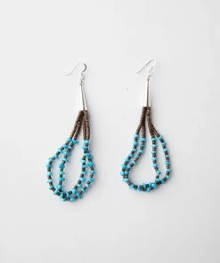 Karen Kane Accessories Beaded Turquoise Drop Earrings