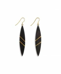 Karen Kane Kenyan Cowhorn & Brass Earrings