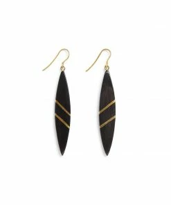 Karen Kane Kenyan Cowhorn & Brass Earrings