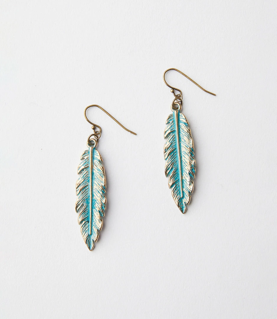 Karen Kane Feather Earrings Accessories