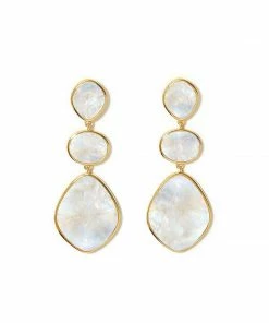 Karen Kane Mother Of Pearl Three Drop Earrings Accessories