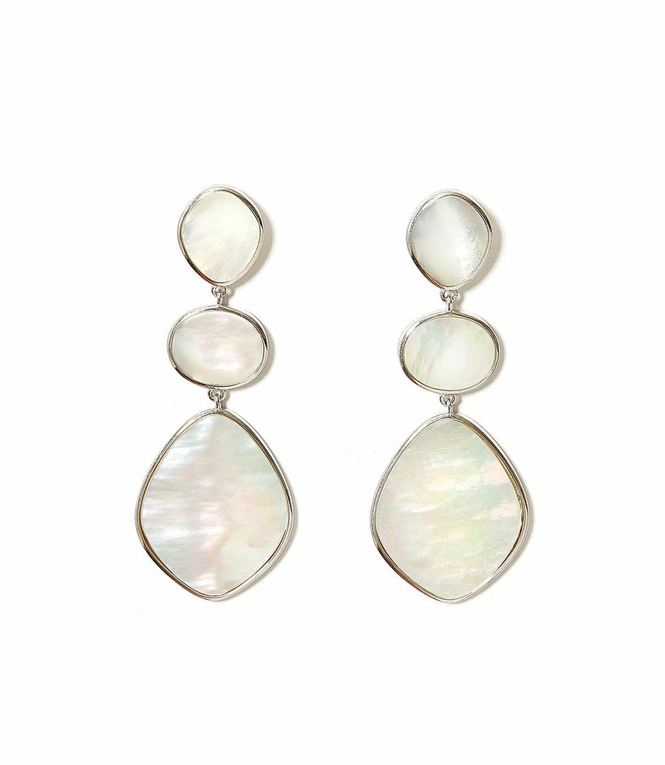 Karen Kane Mother Of Pearl Three Drop Earrings Accessories