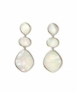 Karen Kane Mother Of Pearl Three Drop Earrings Accessories