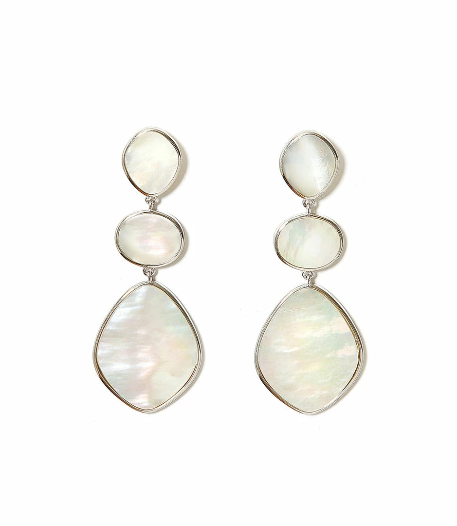 Karen Kane Mother Of Pearl Three Drop Earrings Accessories